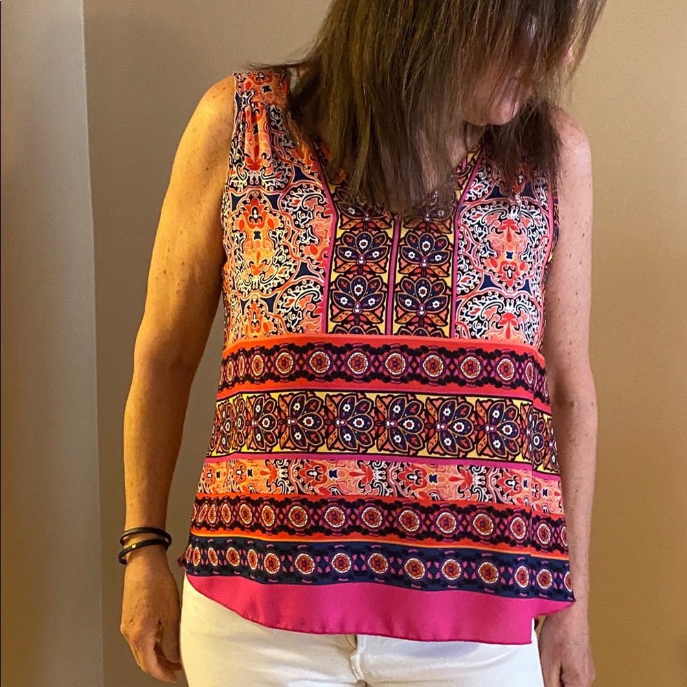 Multicolored sleeveless blouse from Everere